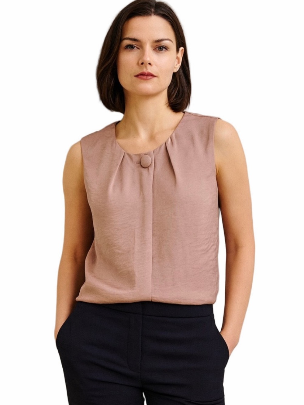 Cabi Blush Plated Blouse #3603 Medium - Picture 2 of 5